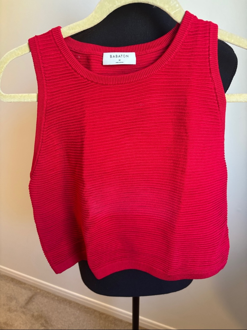Babaton - Aritzia Ribbed Sleeveless Knit Tank - Red